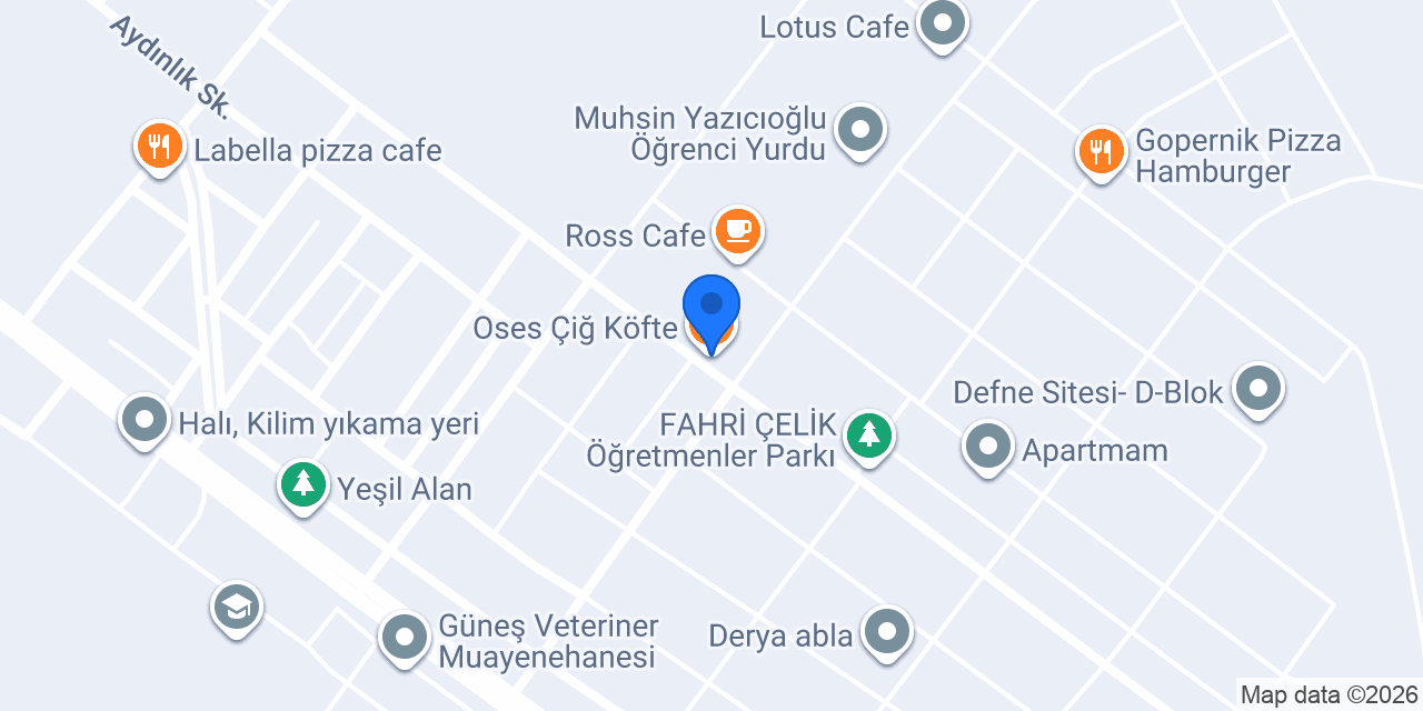 Oses Çiğ Köfte konumu