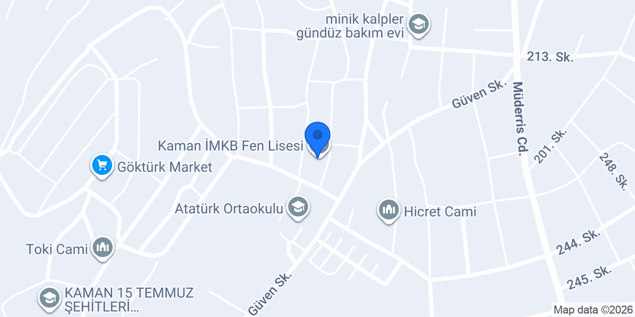 Kaman İMKB Fen Lisesi konumu