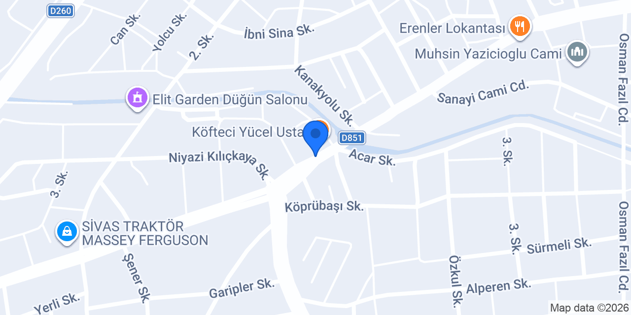 Şarkışla Kız Meslek Lisesi konumu