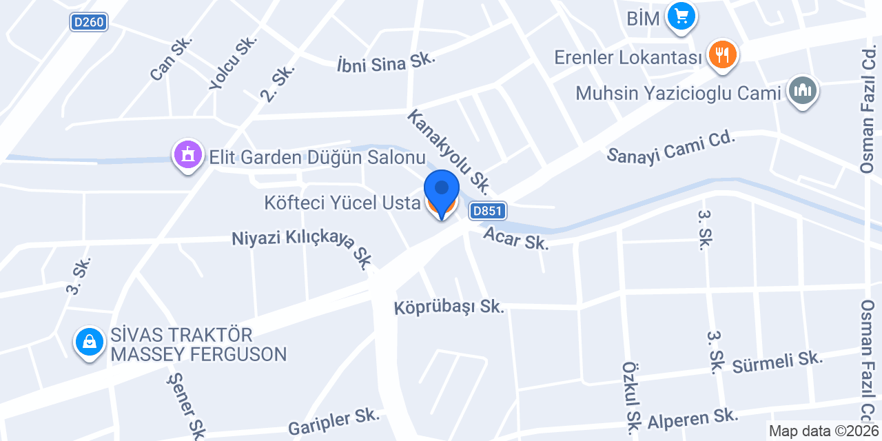 Köfteci Yücel Usta konumu