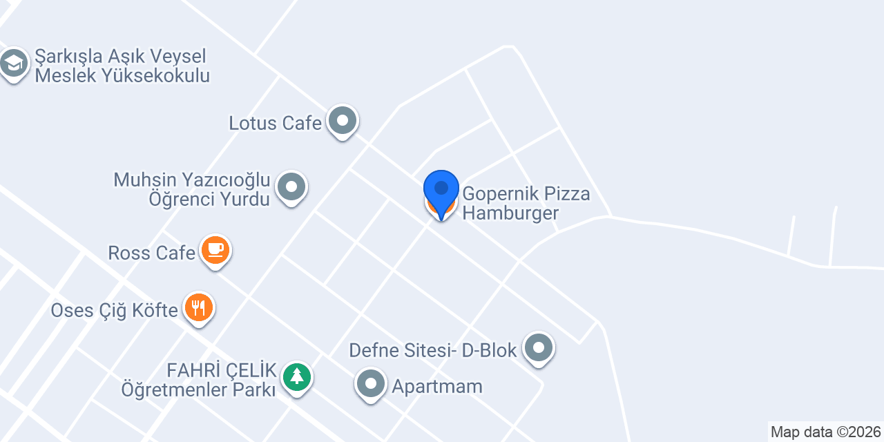 Gopernik Pizza Hamburger konumu