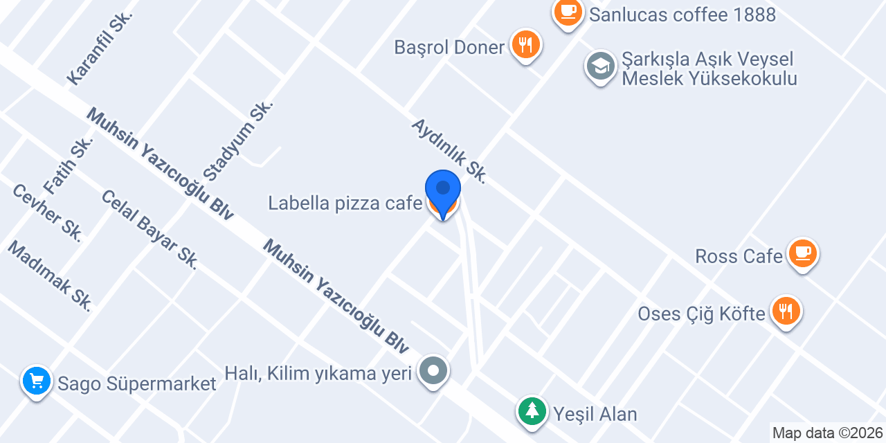 Labella pizza cafe konumu