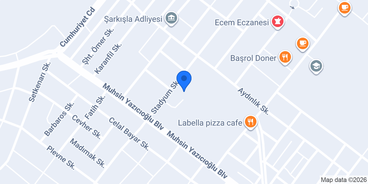 GSB ŞARKIŞLA GENÇLİK MERKEZİ konumu