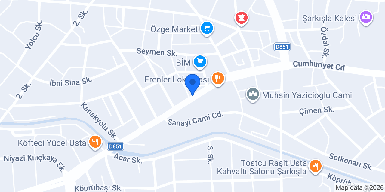 Şarkışla Huzur Turizm konumu