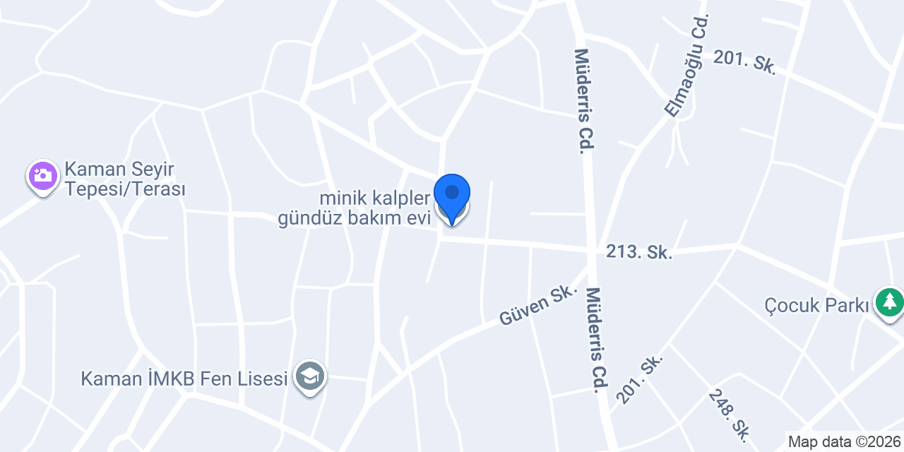 minik kalpler gündüz bakım evi konumu