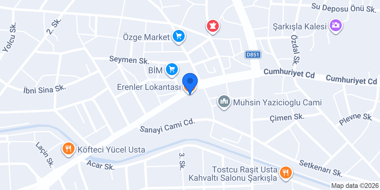 Erenler Lokantası konumu