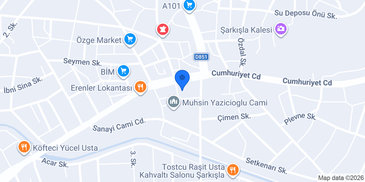 Fatih Döner ve İskender konumu