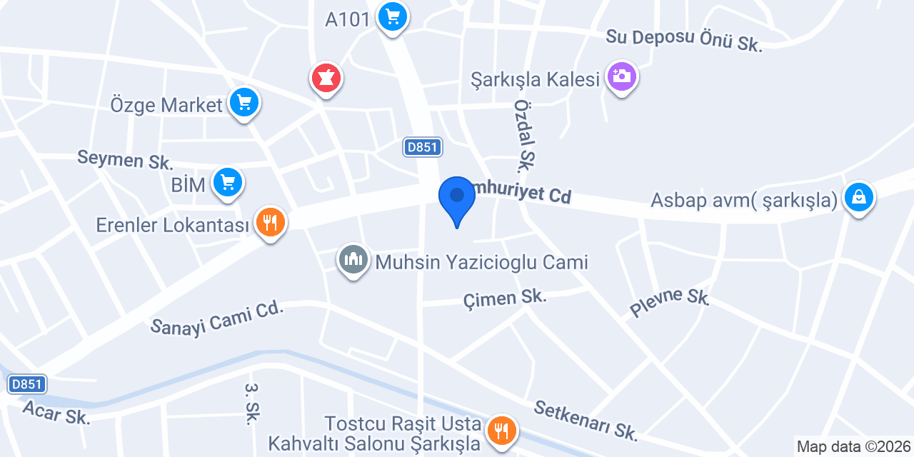 Şarkışla İlçe Milli Eğitim Müdürlüğü konumu