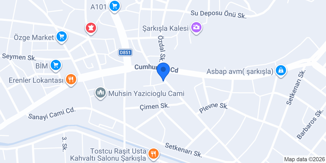 Pilav DURAĞI konumu