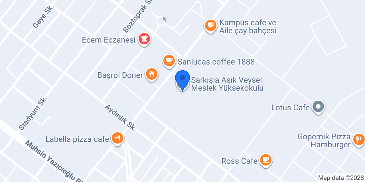 Şarkışla Aşık Veysel Meslek Yüksekokulu konumu