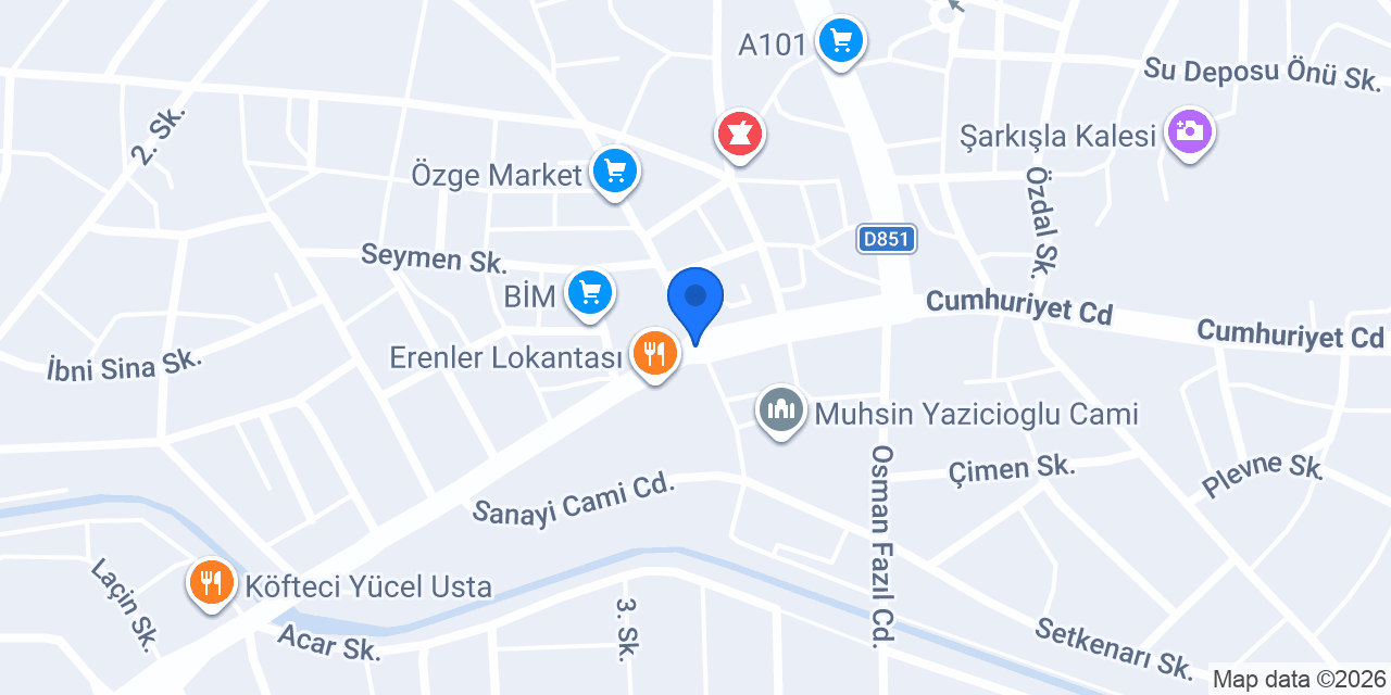 Ortaköy Çermiği konumu