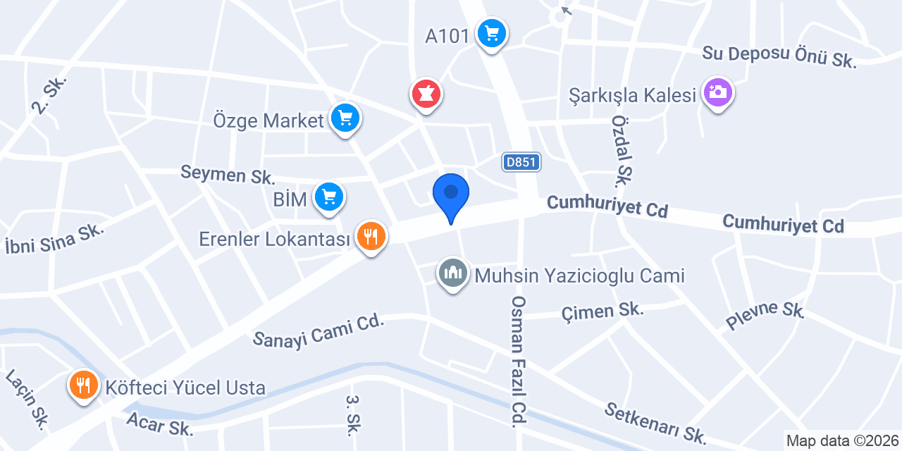 ACARET ŞARKIŞLA konumu