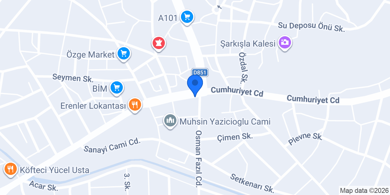 şarkışla emniyet taksi konumu