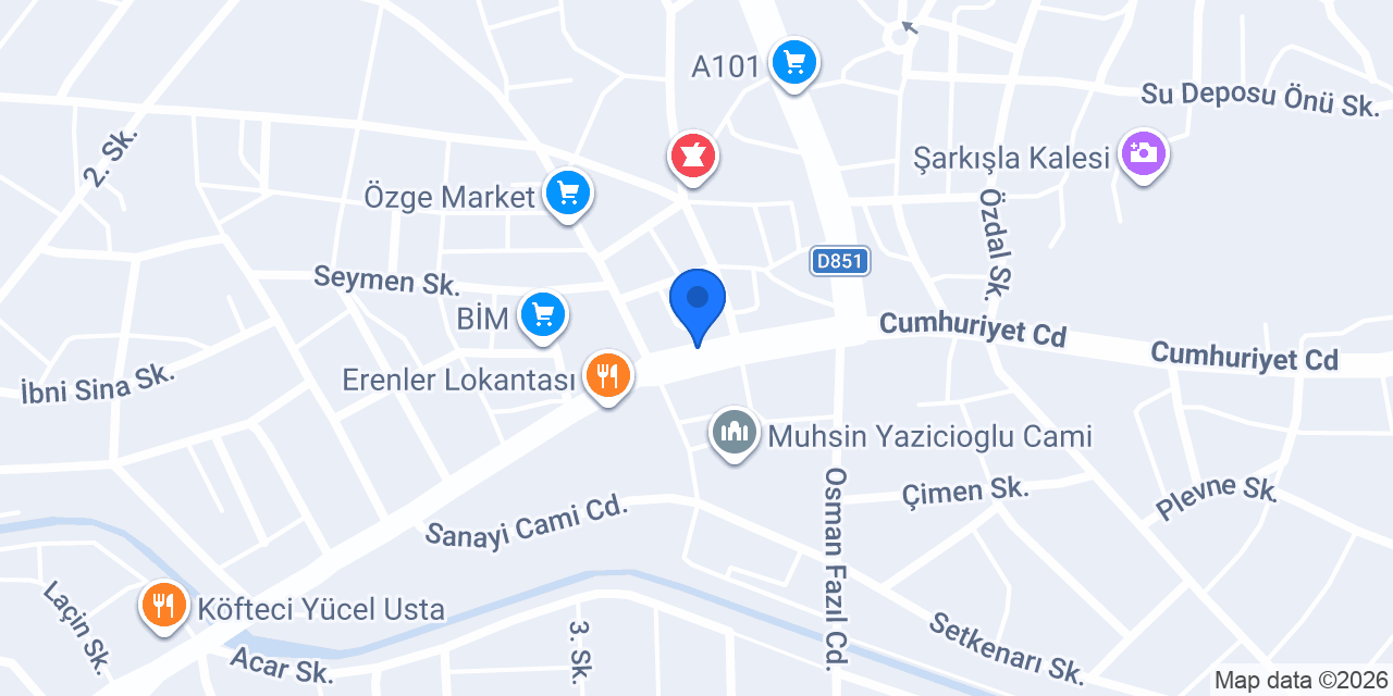 İşler Kitabevleri Şarkışla konumu