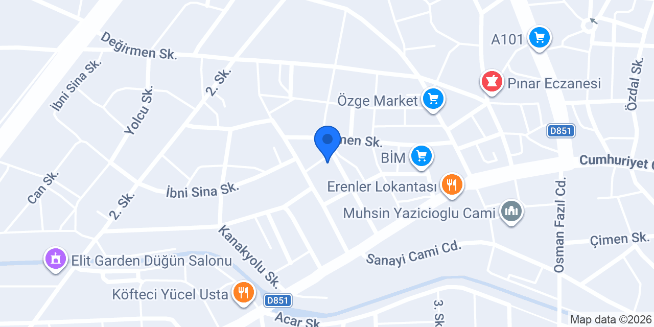Öztürkler Mobilya konumu