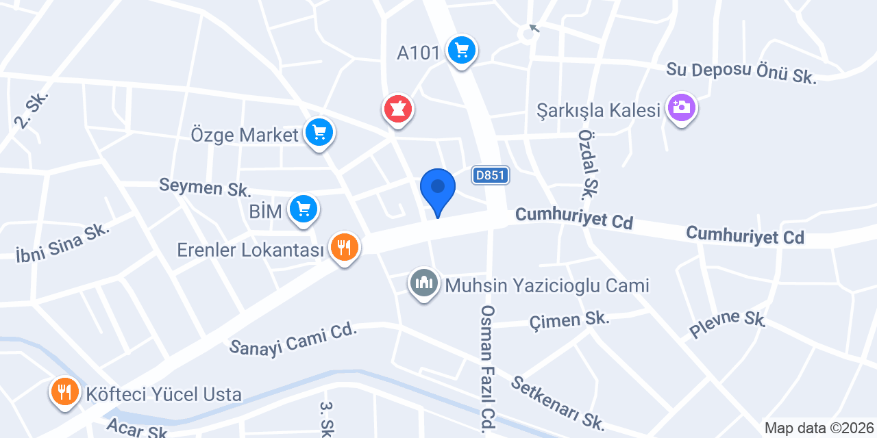 Kandemir Eczanesi konumu