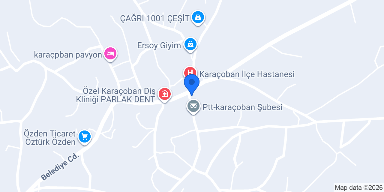 Karaçoban İlçe Emniyet Amirliği konumu