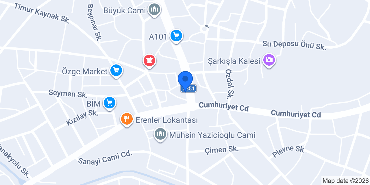 Öz Sebat Hipermerket konumu
