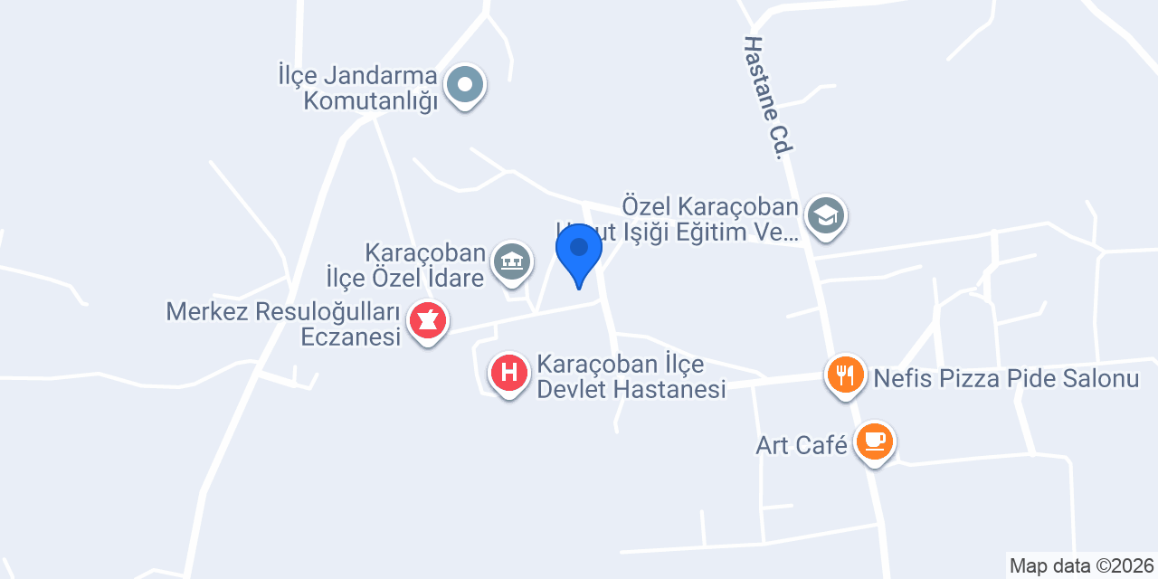 Karaçoban Öğretmenevi konumu