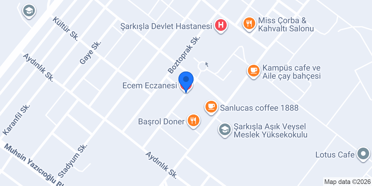 Ecem Eczanesi konumu