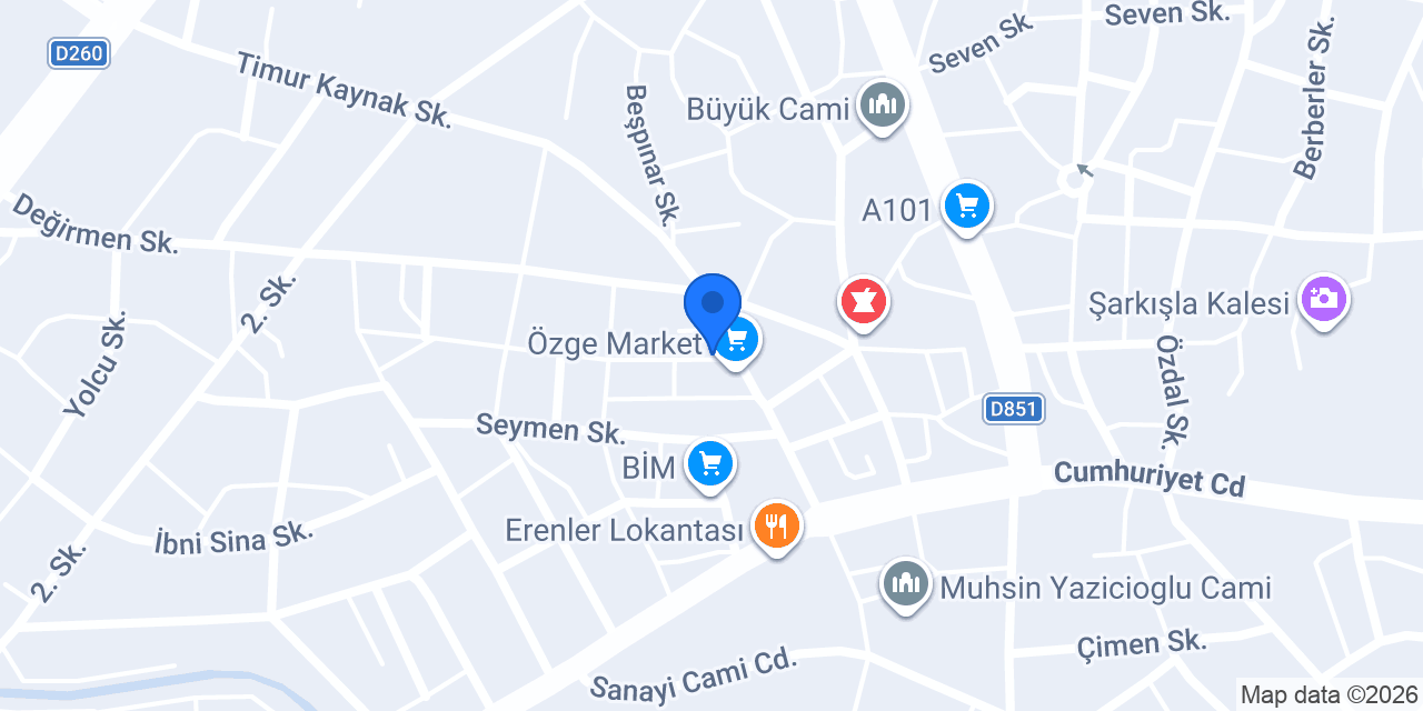 Bereket Pide Fırını konumu