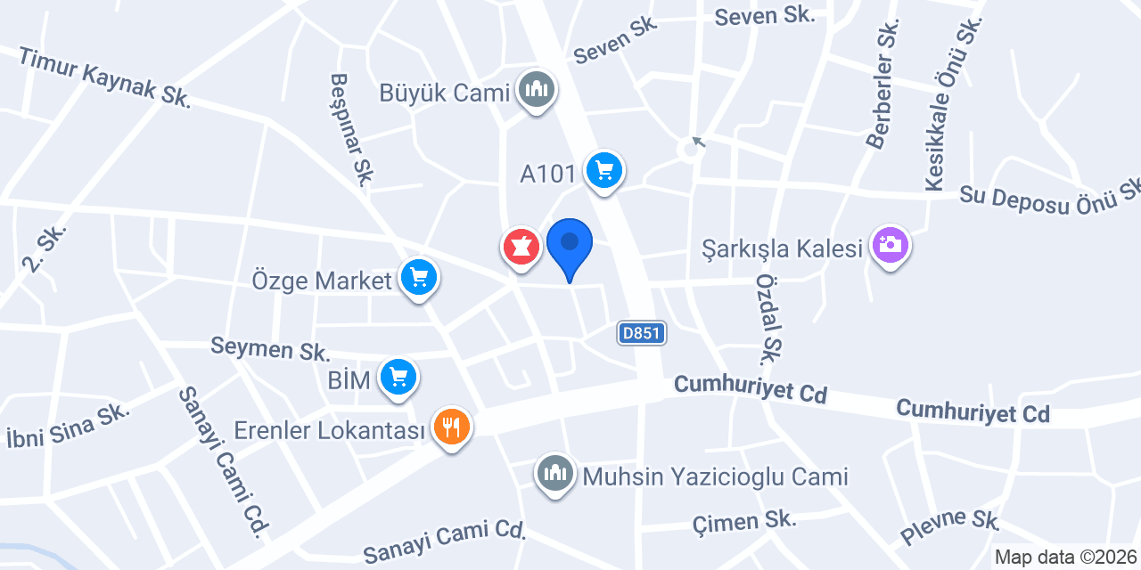 ŞARKIŞLA LÜKS İNŞ. SAN. TİC. LTD. ŞTİ konumu