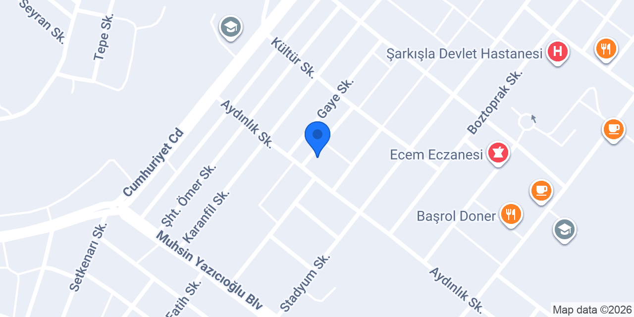 Şarkışla Adliyesi konumu
