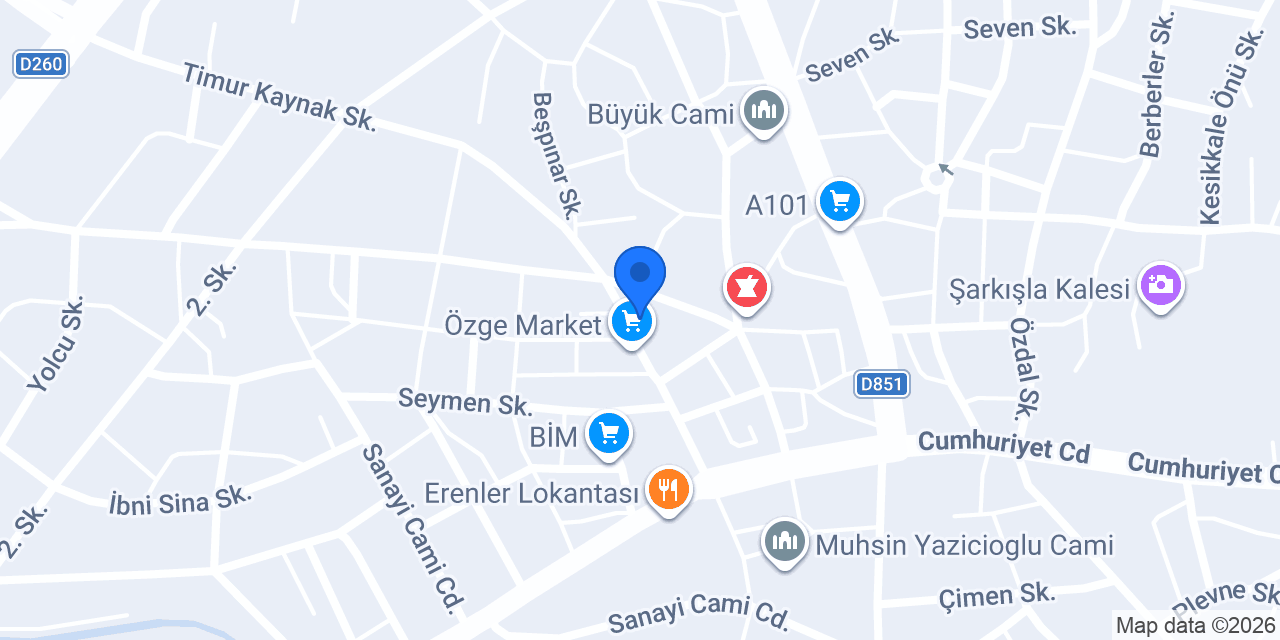 SAKİF İNŞAAT konumu