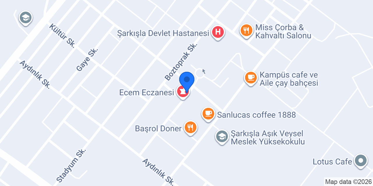 Sağlık Eczanesi konumu