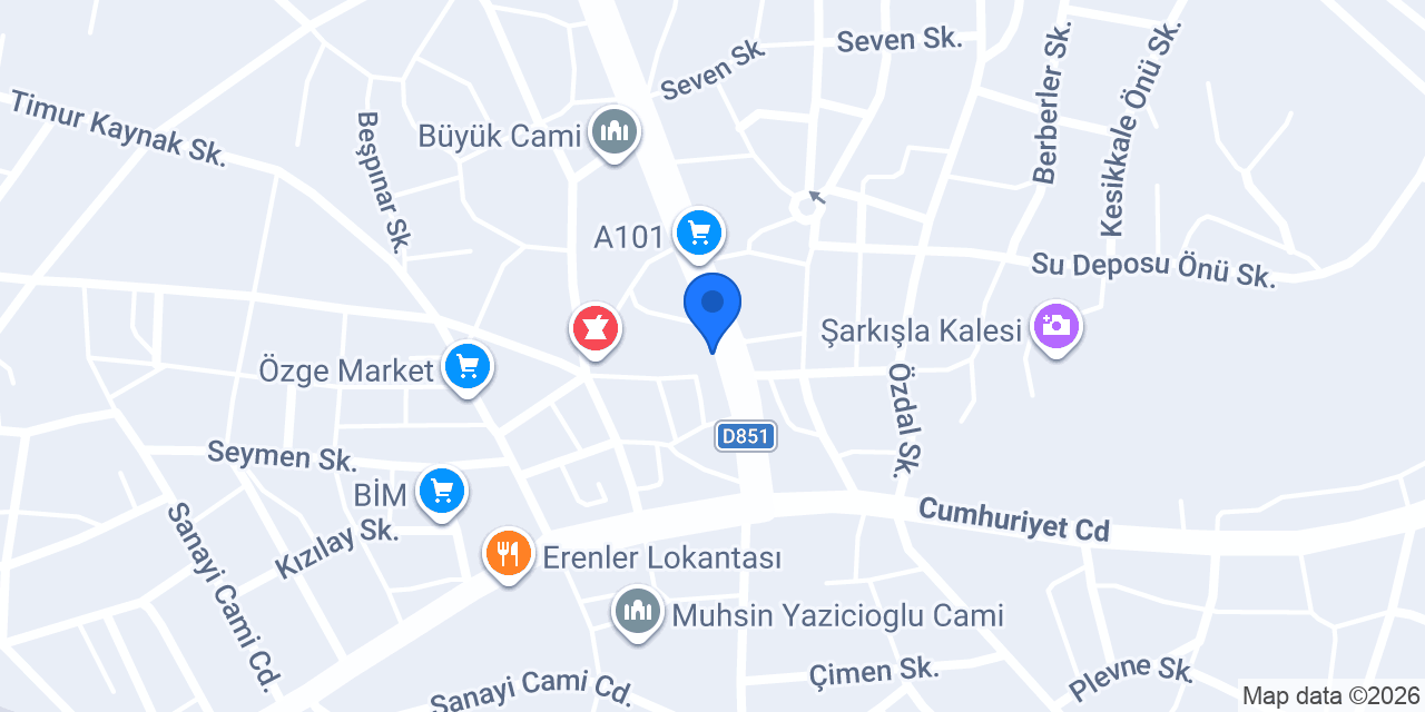 Yeşim Çiçek Evi konumu