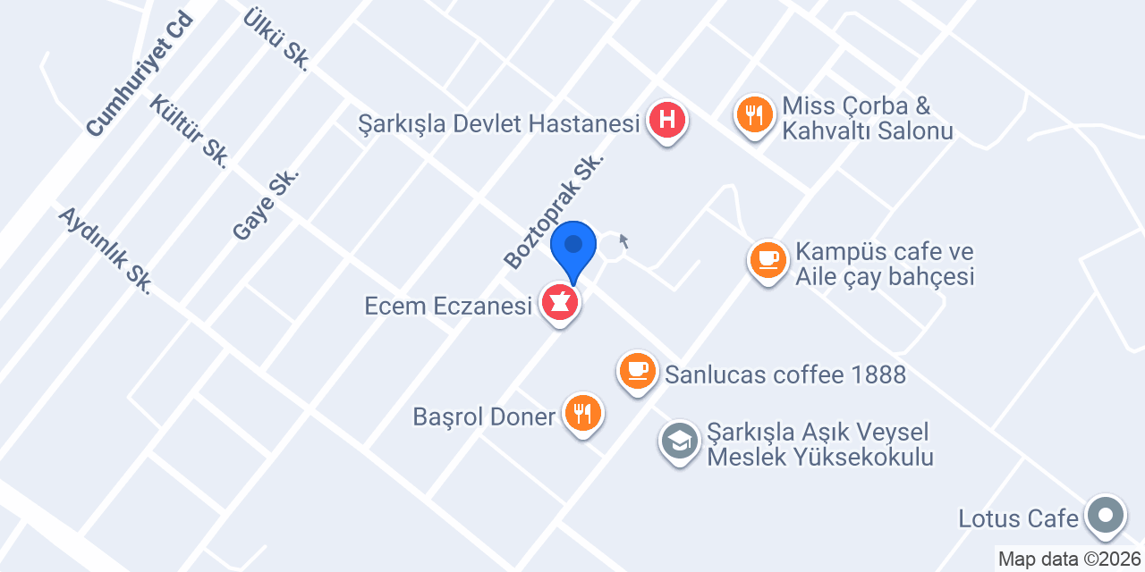 Kevser Eczanesi konumu