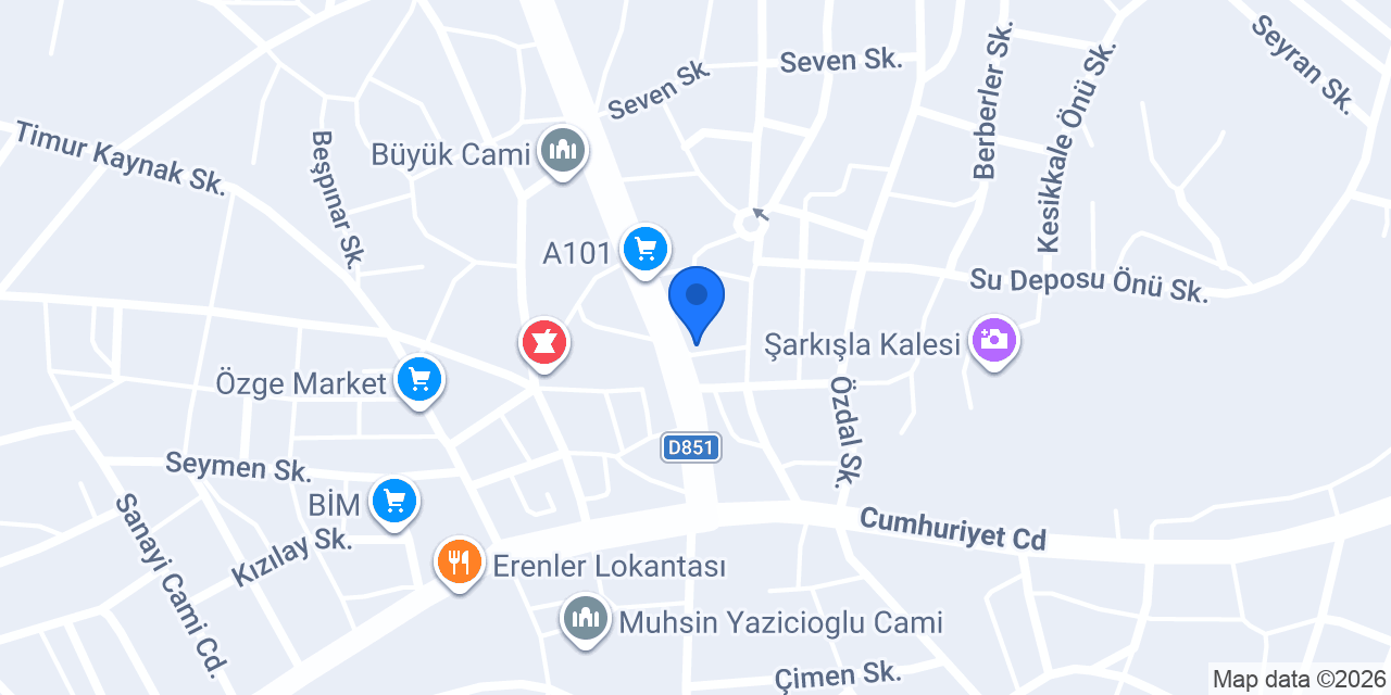 Aras Kargo Şarkışla Şubesi konumu