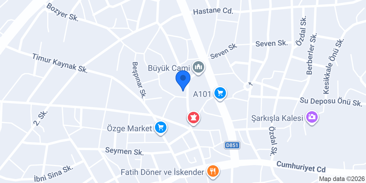 Nasip Oluk Sistemleri konumu