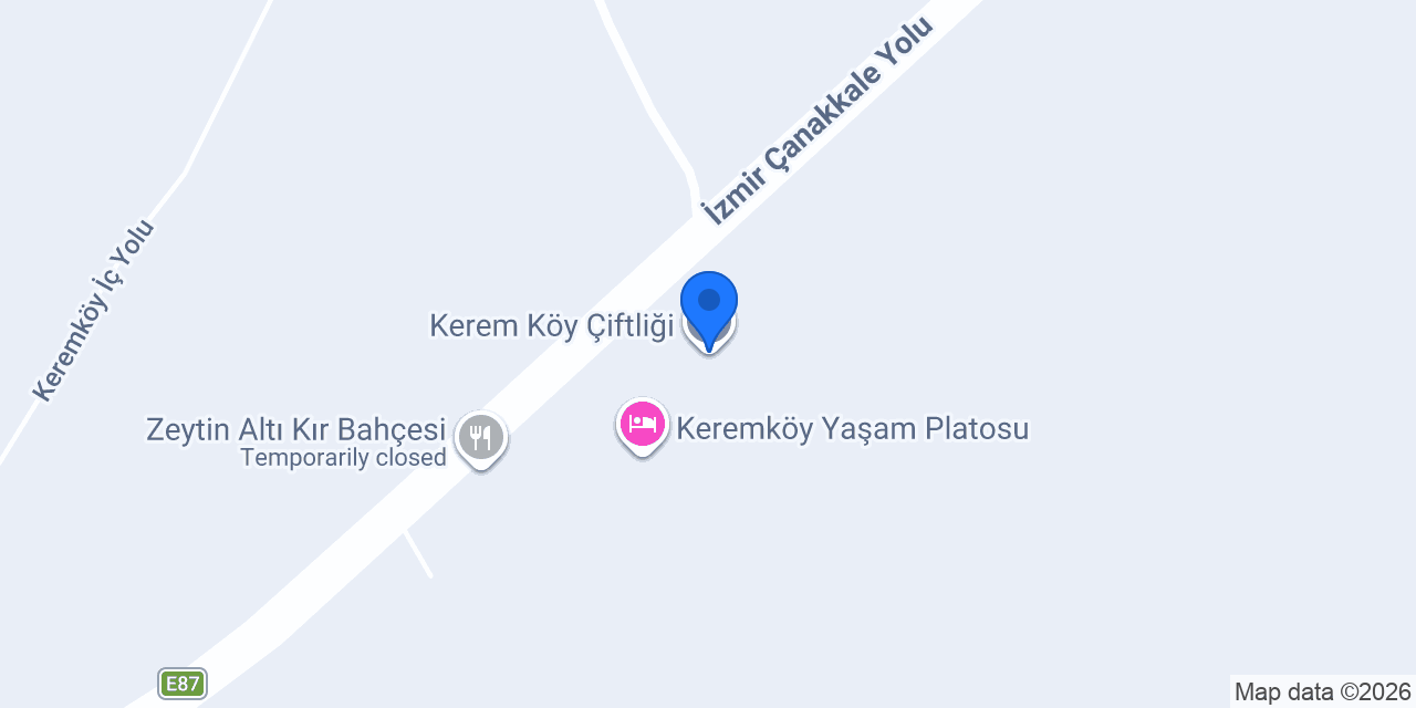 Kerem Köy Çiftliği konumu