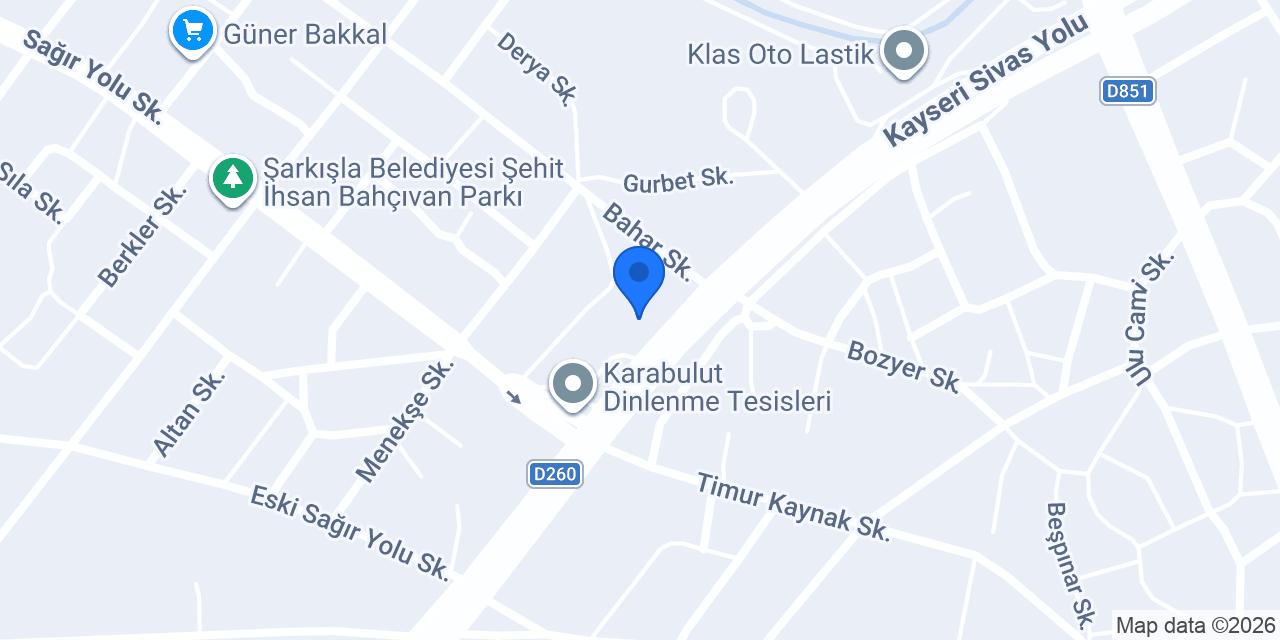 Sönmezler Oto Lastik konumu