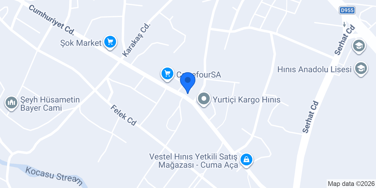 Kardeşler Kasabı Hınıs konumu