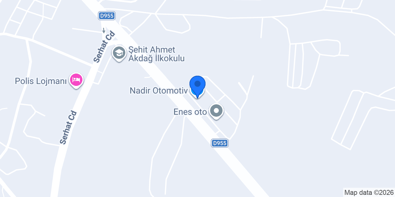 Nadir Otomotiv konumu