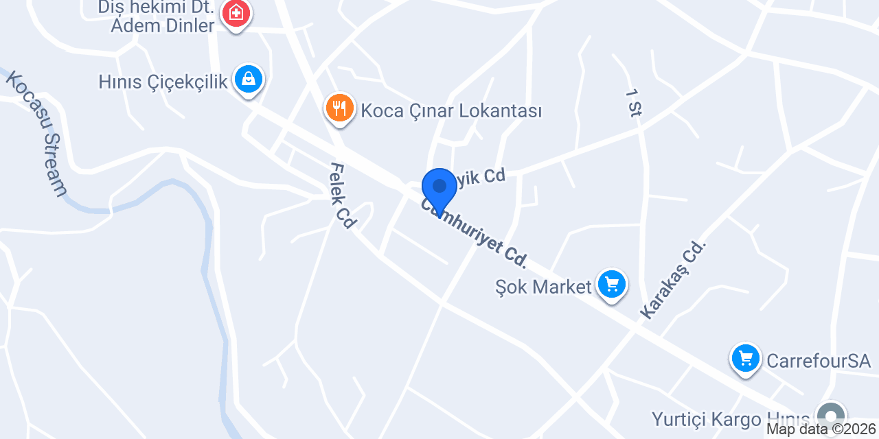 Hinis Market konumu