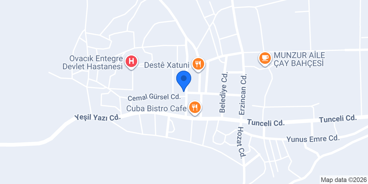 Ovacık munzur emlak konumu