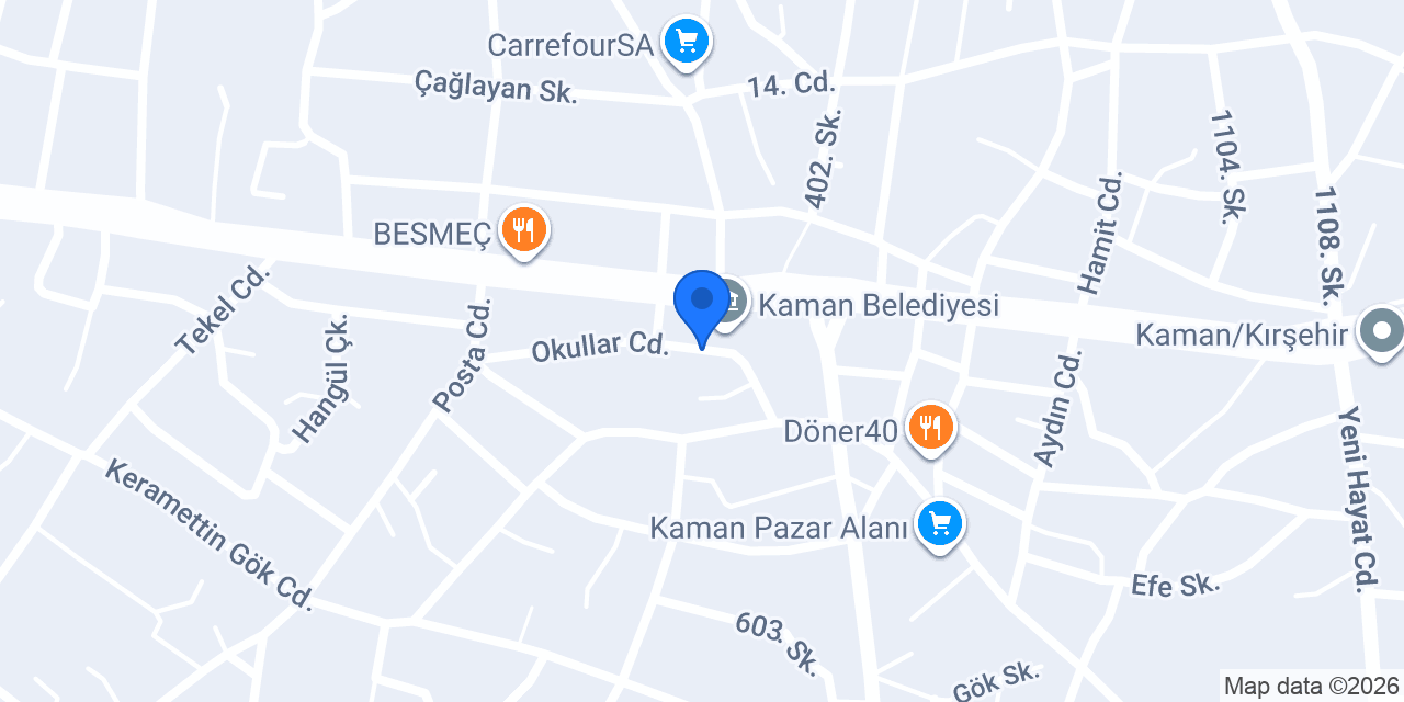 Yenice Pide Salonu konumu