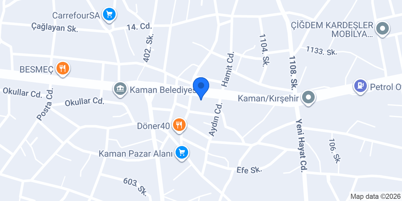 Doğan pide ve lahmacun salonu konumu