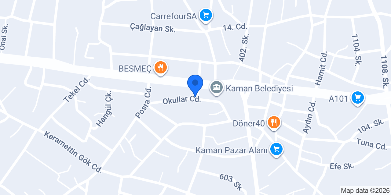 Kaman Çiçek Evi konumu