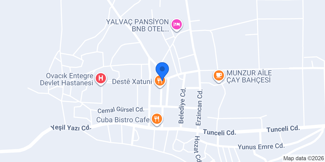 Ovacık Taksi konumu
