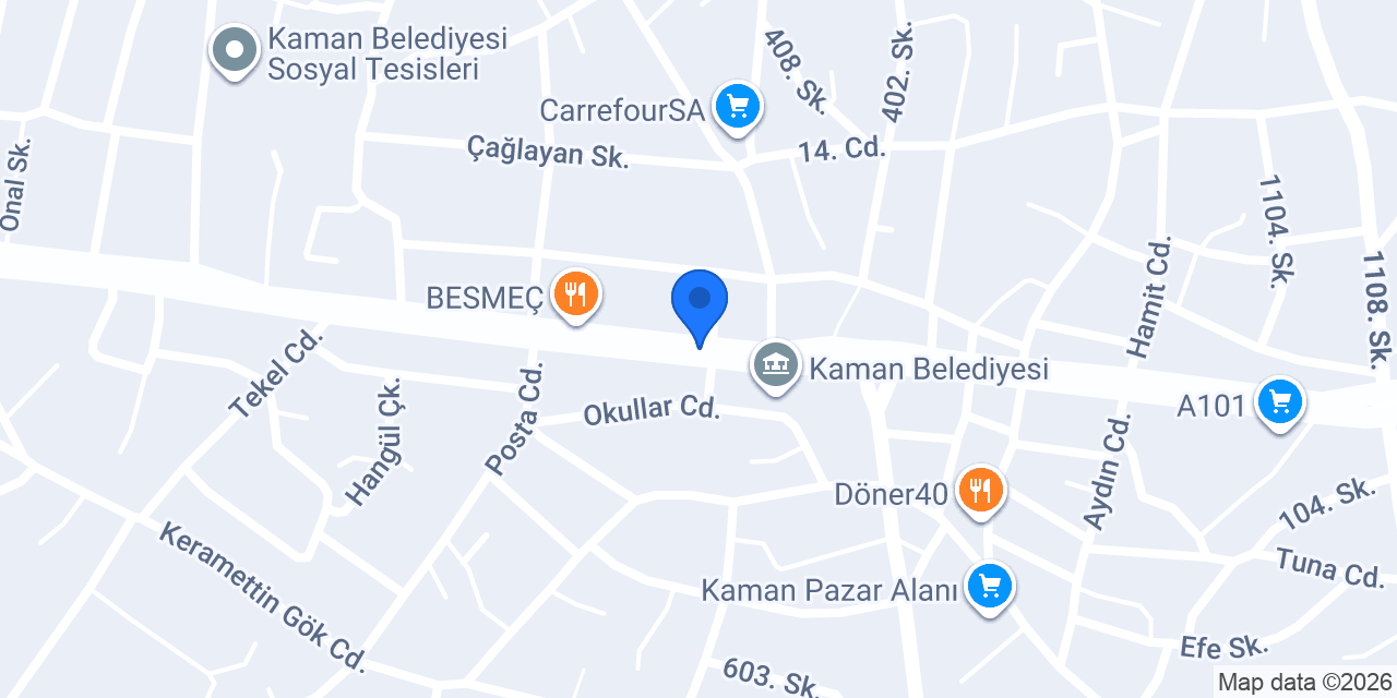 Özel Kaman Sürücü Kursu konumu