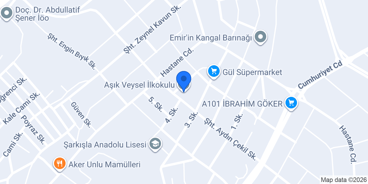 Aşık Veysel İlkokulu konumu
