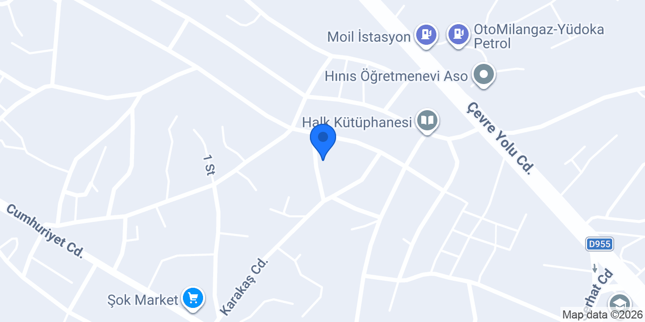 Hınıs Vergi Dairesi konumu