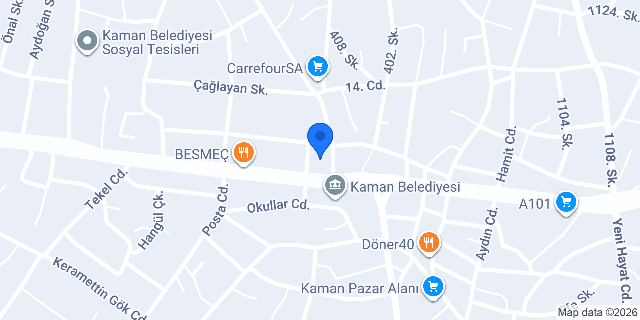 Kaman İlçe Emniyet Müdürlüğü konumu