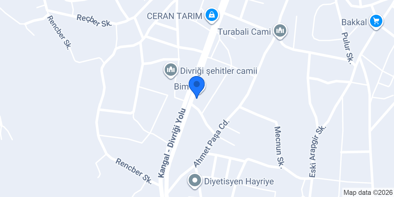 Divriği Diş Kliniği konumu