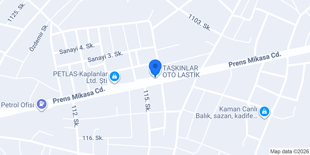 TAŞKINLAR OTO LASTİK konumu