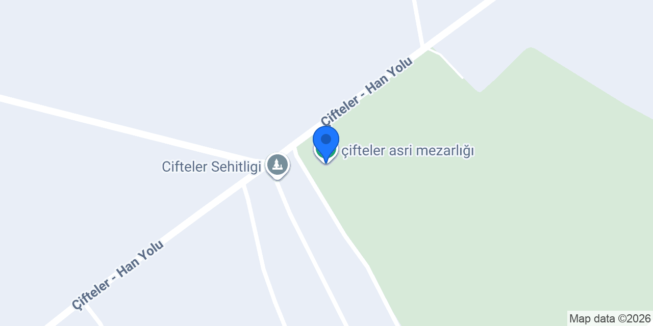 çifteler asri mezarlığı konumu
